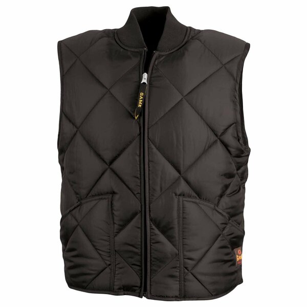 Game Workwear The Finest Diamond Quilt Vest, Black, Size Small 1222-V